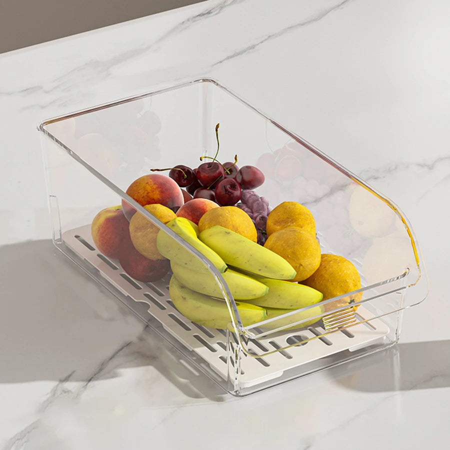 ClearStack™ Stackable Fridge Organizer Bins