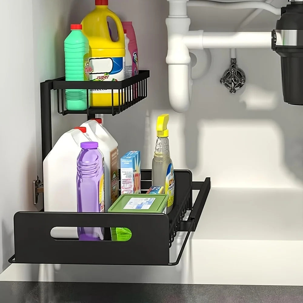 PantryUndersink™ 2-Tier Under-Sink Organizer System