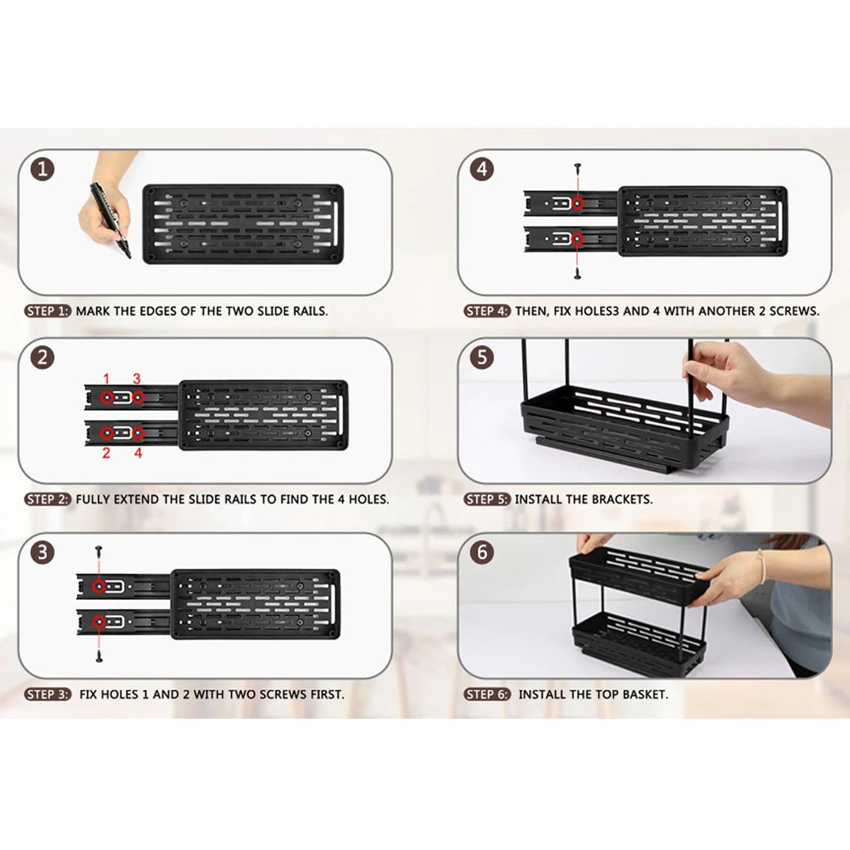 PantrySpice™ 2-Layer Pull-Out Spice Storage Rack