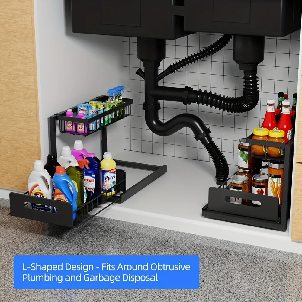 PantryUndersink™ 2-Tier Under-Sink Organizer System
