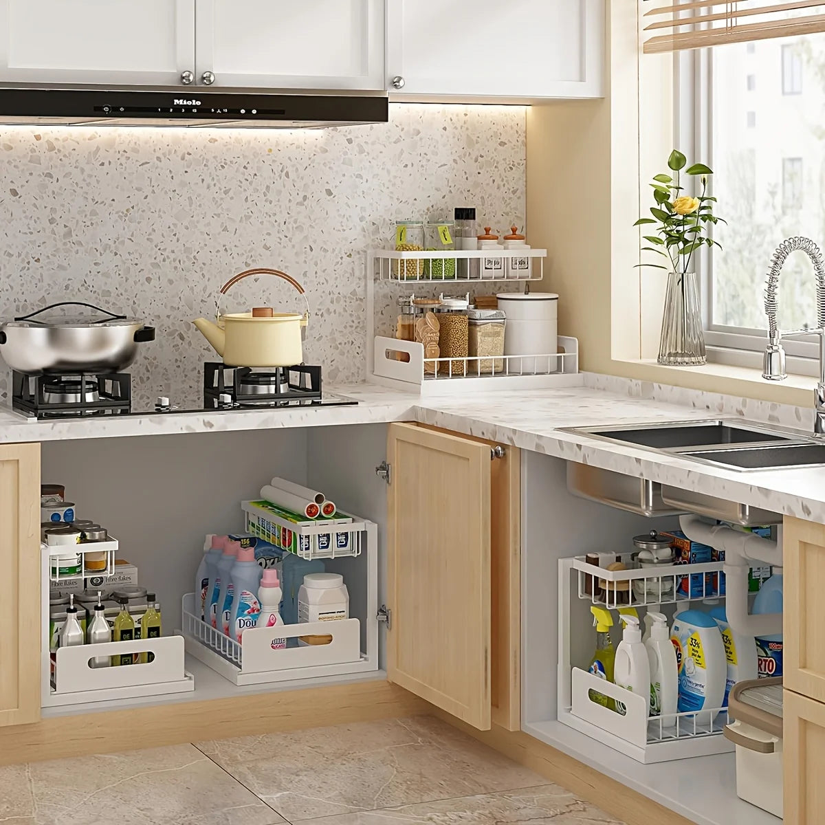 PantryUndersink™ 2-Tier Under-Sink Organizer System