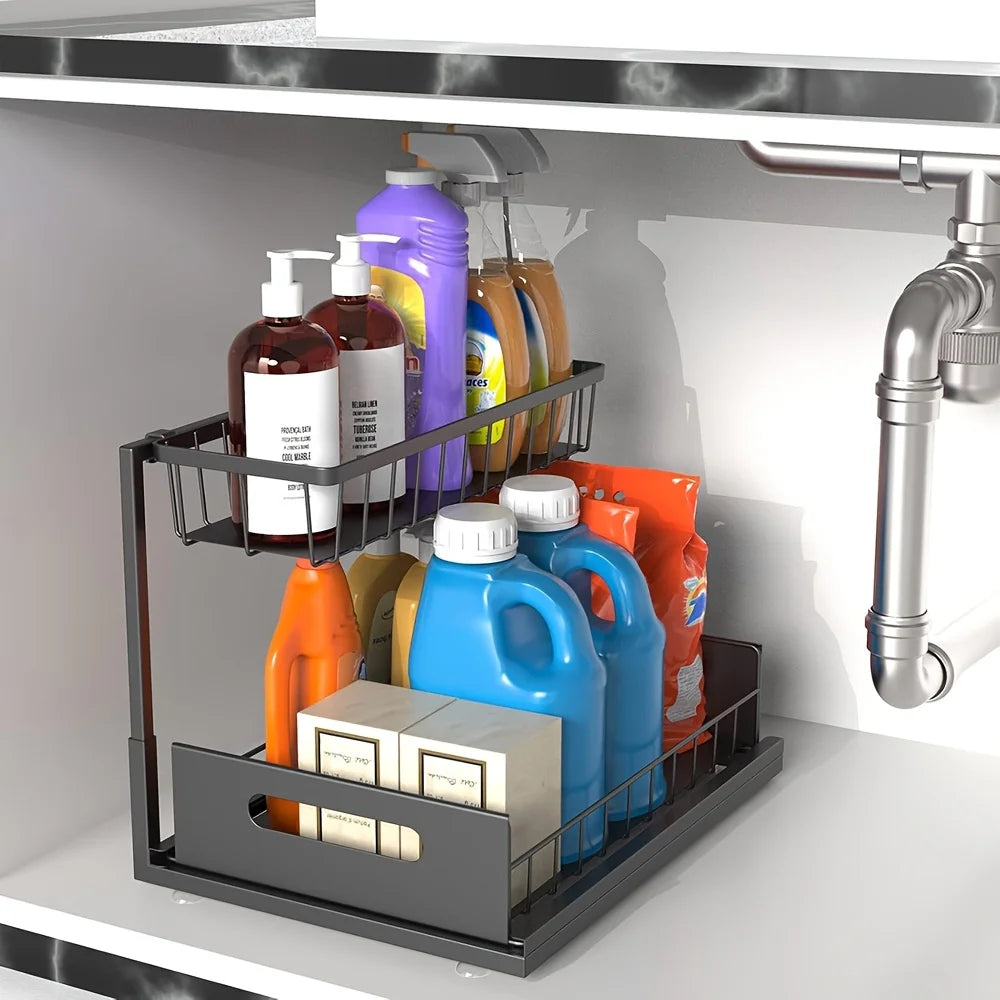 PantryUndersink™ 2-Tier Under-Sink Organizer System