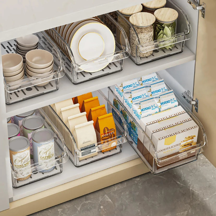 ClearStack™ Stackable Fridge Organizer Bins