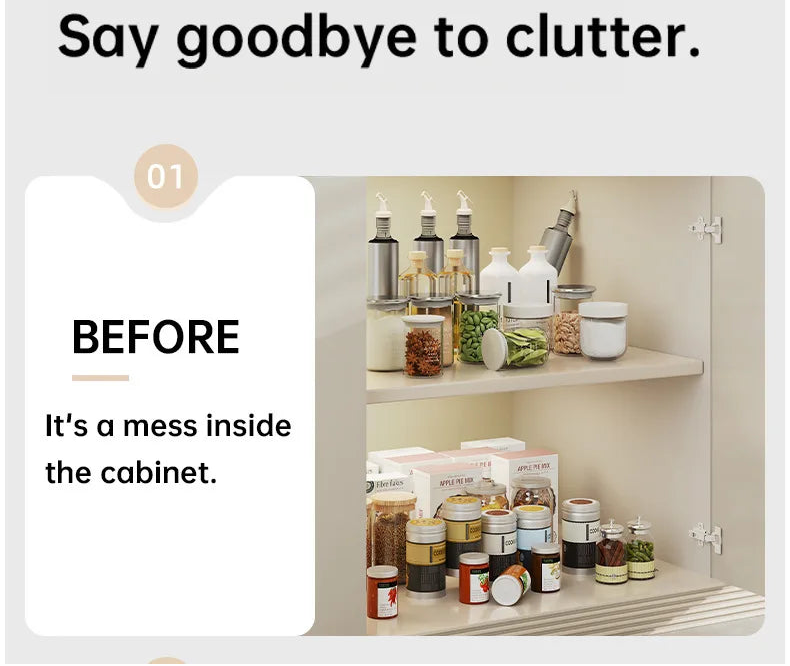 PantryGlide™ Metal Drawer Organizer Rack