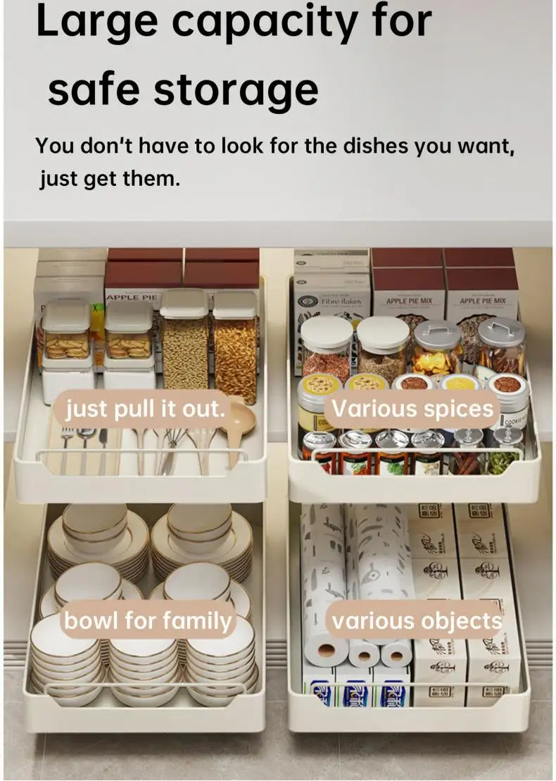 PantryGlide™ Metal Drawer Organizer Rack