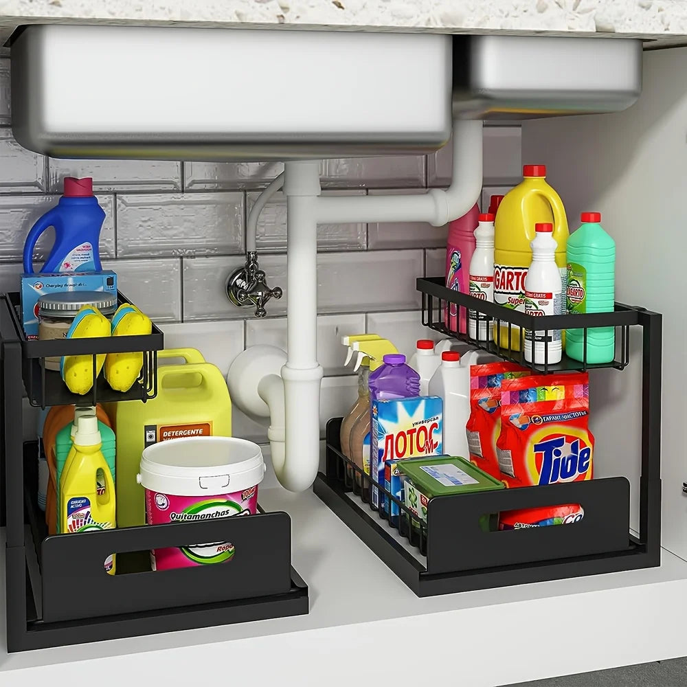 PantryUndersink™ 2-Tier Under-Sink Organizer System