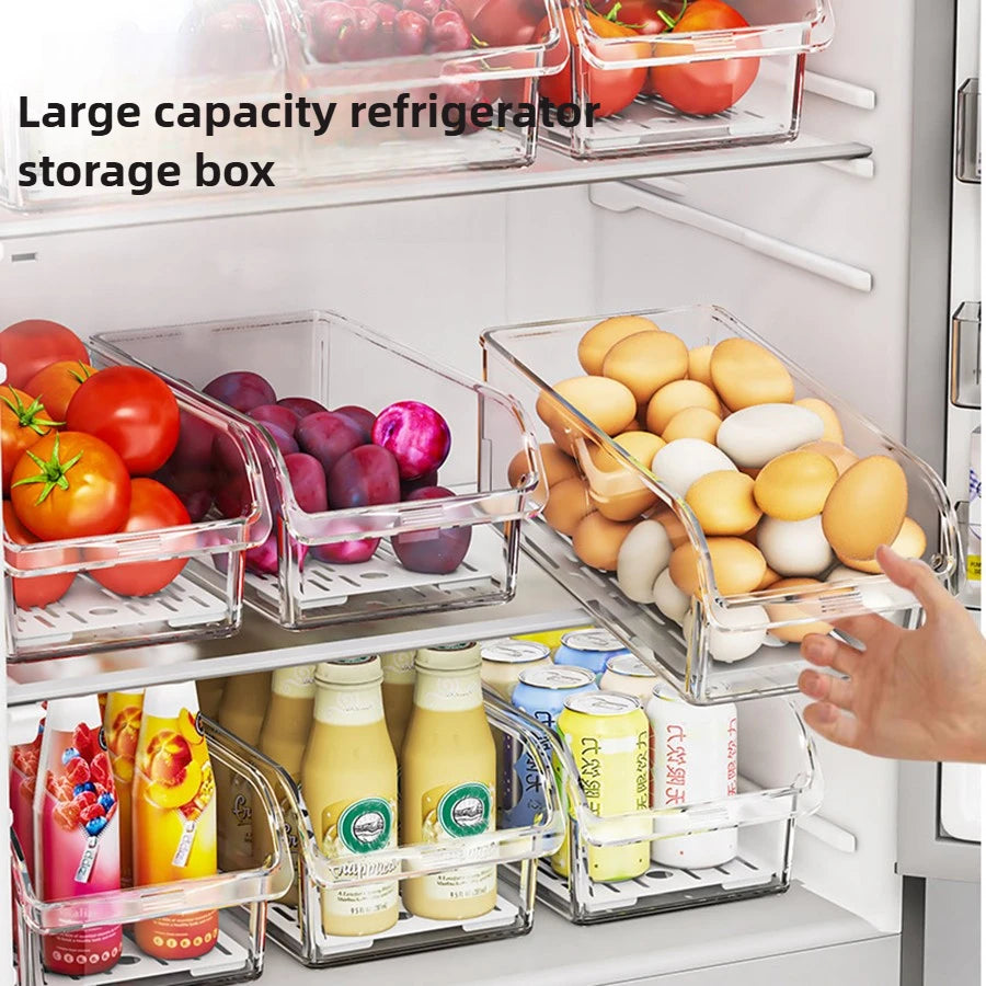 ClearStack™ Stackable Fridge Organizer Bins