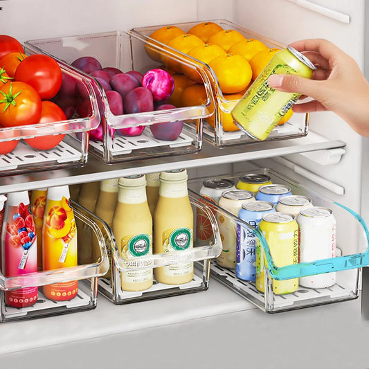 ClearStack™ Stackable Fridge Organizer Bins
