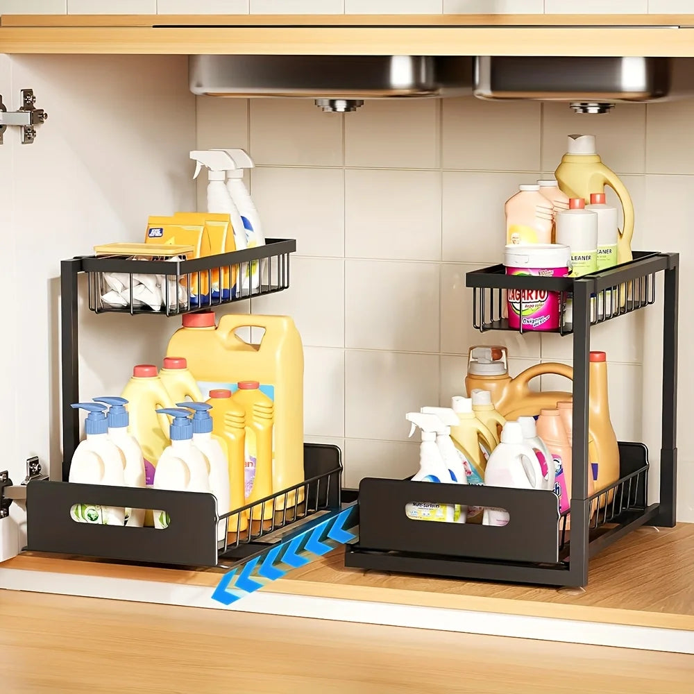 PantryUndersink™ 2-Tier Under-Sink Organizer System