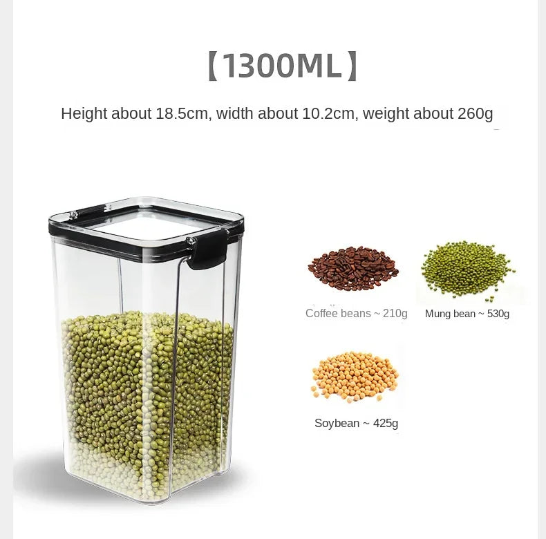 ClearSeal™ Airtight Large Capacity Food Storage Jar Set
