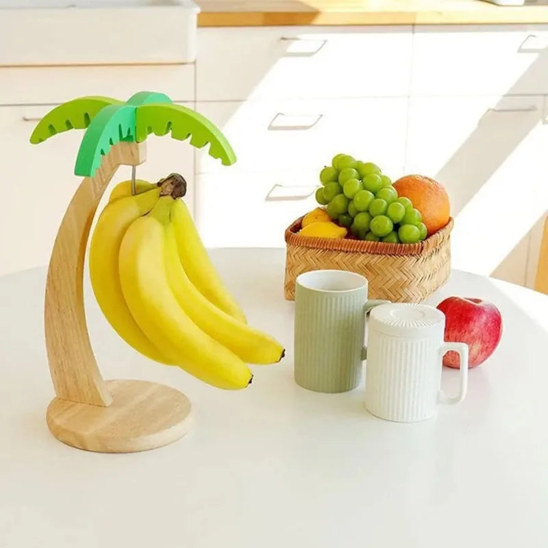 PantryLeaf™ Wooden Banana & Grapes Hanging Tree