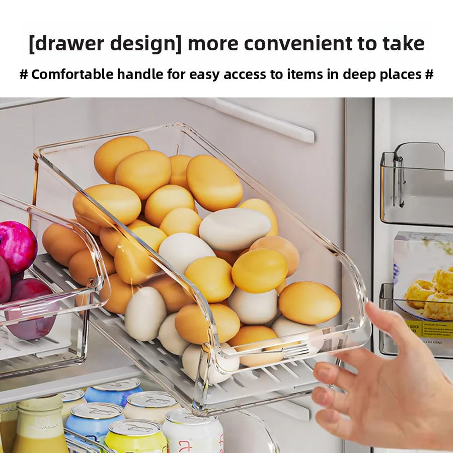 ClearStack™ Stackable Fridge Organizer Bins
