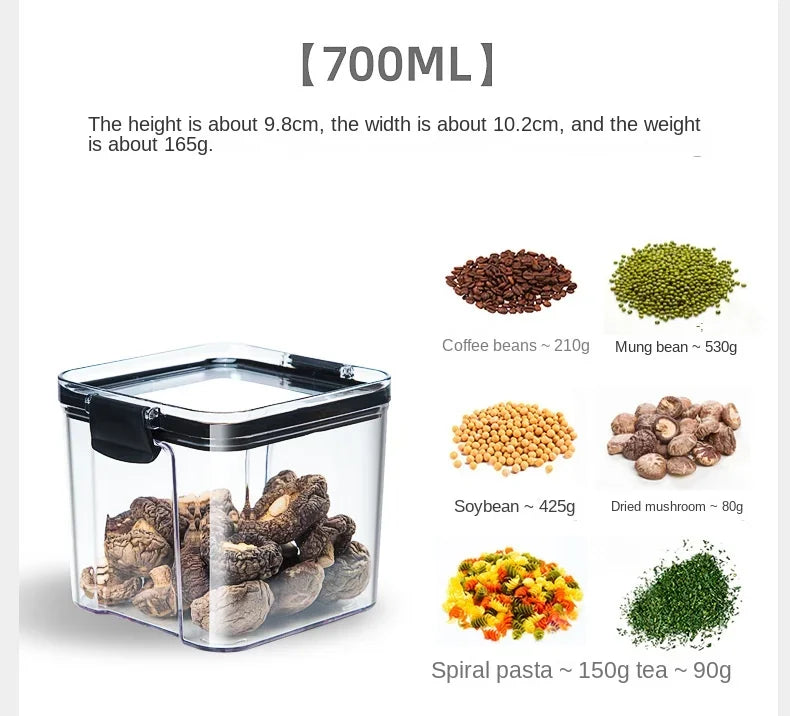 ClearSeal™ Airtight Large Capacity Food Storage Jar Set