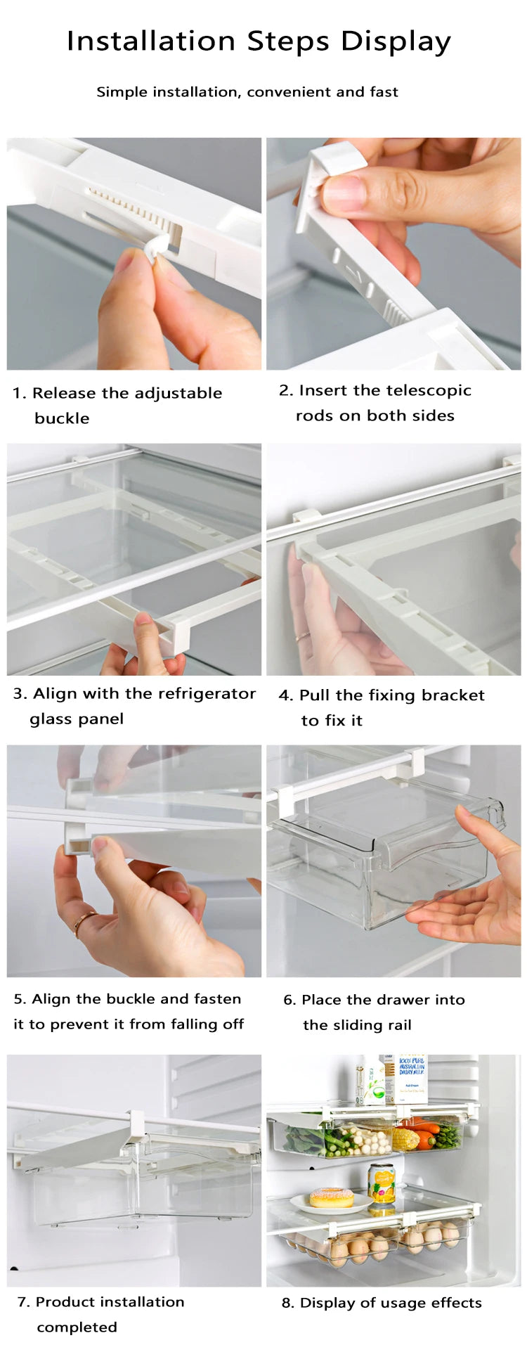 ClearDrawer™ Fridge Drawer Storage Container