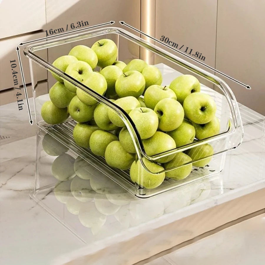 ClearStack™ Stackable Fridge Organizer Bins